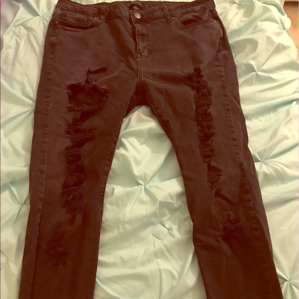 Forever 21+ destroyed skinny jeans
